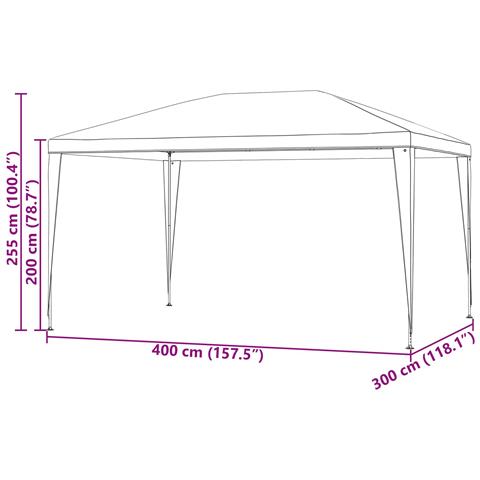 Tenda Party Rosso 400 x 300 x 255 cm PE e Acciaio - Foto 6