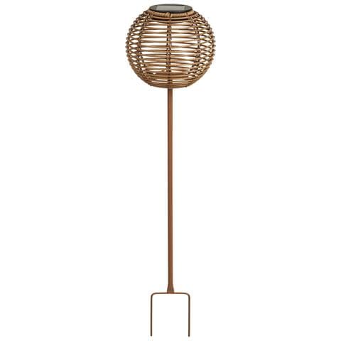 Lampada da Esterno Ricaricabile Carlisle-Marrone-Metallo-17x17x70,5 cm - Foto 1