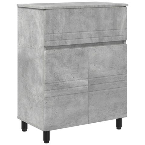 Mobiletto da bagno Grigio Cemento 60 x 35 x 80 cm - Foto 1