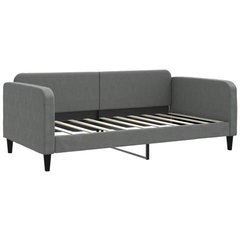 Letto da Giorno Grigio Scuro 100x190 cm in Tessuto - Foto 1