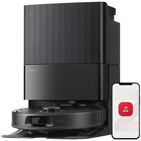 Qrevo S5V Aspirapolvere Robot e Lavapavimenti 2-in-1, Aspirazione 12000Pa, Doppio Sistema Anti-Groviglio, 2 Spazzole Rotanti Sollevabili, Evitamento Ostacoli Intelligente, Lavaggio automatico e asciugatura del panno, Nero - Foto 1