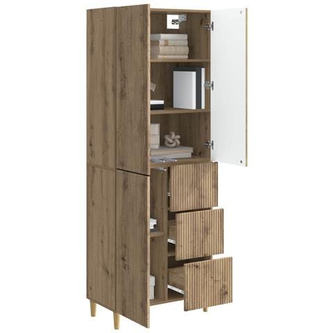Set di armadi 2 pcs 66 x 34,5 x 90 cm Legno ingegnerizzato - Foto 2