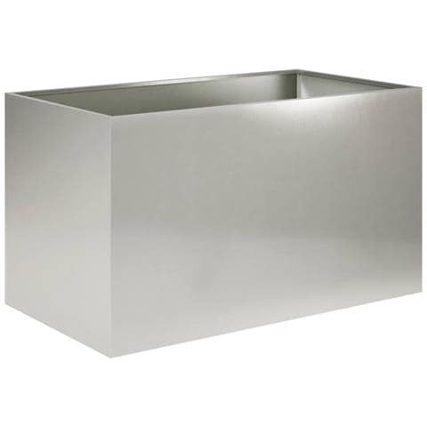 Vaso da giardino Argento 80 x 50 x 50 cm Acciaio Inox - Foto 1