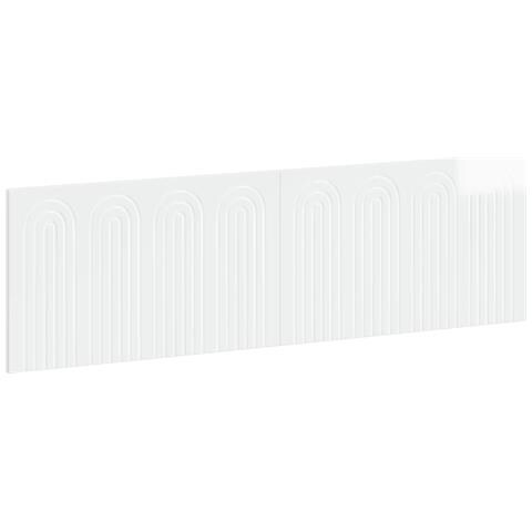 Testiera da Muro ALKMAAR Bianco Lucido Legno ingegnerizzato - Foto 1
