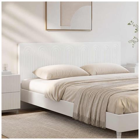 Testiera da Muro ALKMAAR Bianco Lucido Legno ingegnerizzato - Foto 2