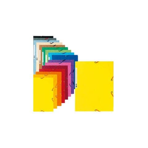 confezione da 25 pezzi - cartella con elastico 24x32cm giallo limone cartoncino lustre' 425gr - Foto 1