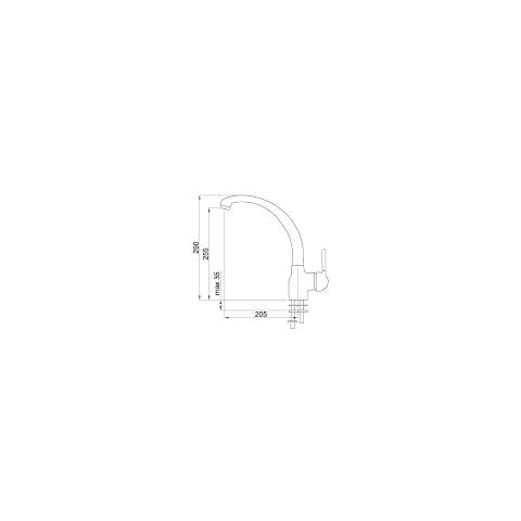 Miscelatore Monocomando Modello Po 20.5 x 29 cm Colore Bianco e Titanio 68 - Foto 2