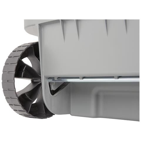 Bidone Carrellato Per Raccolta Differenziata Grigio Lt. 100 Con Coperchio - Giallo - Foto 3