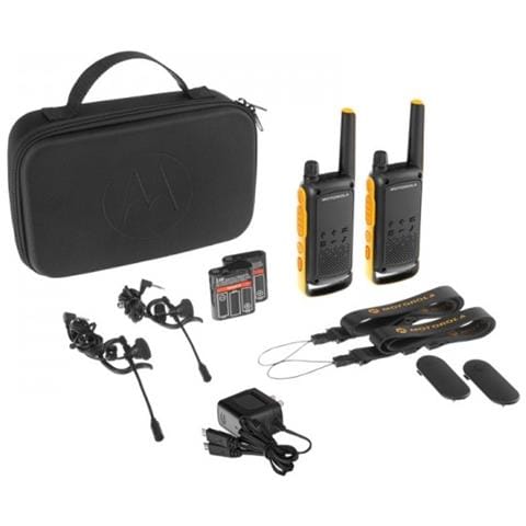 Twin Pack TLKR T82 Extreme PMR Dispositivo (Portata Fino a 10 km, IPX4 Protezione dalle intemperie, 500 MW, Vox), ABS, Nero, 2 unità - Foto 1