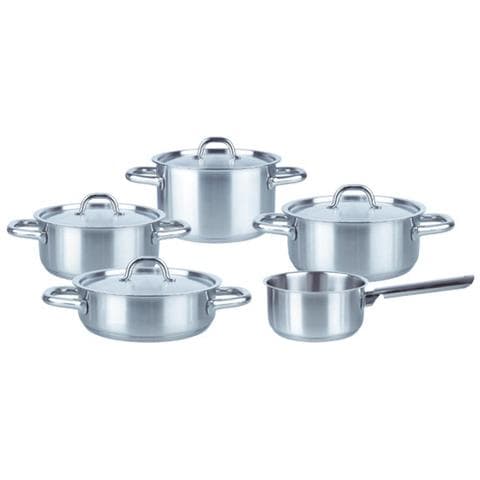 Batteria Pentole 9pz. Family Line Inox 18/10 - Foto 1