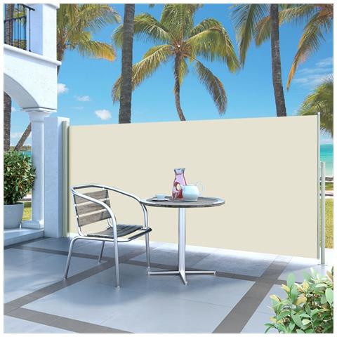 Tenda da Sole Laterale Retrattile 120 x 300 cm Crema - Foto 5