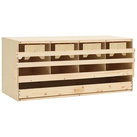 Casetta Cova per Galline 4 Scomparti 106x40x45 cm Legno di Pino - Foto 1