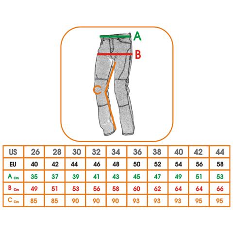 Jeans Donna Protezioni Ce Ginocchio Pantaloni Lady Moto Scooter Custom Nero 38 - Foto 2