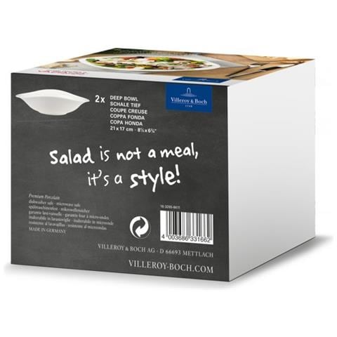 Dune Vapiano Set Di Insalatiere, 2 Pezzi, Porcellana Premium - Foto 2