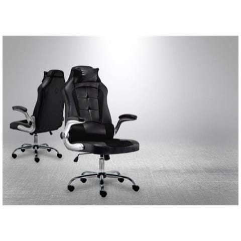 Sedia Gaming MD-GC003OFF-K in Ecopelle Colore Nero - Foto 8