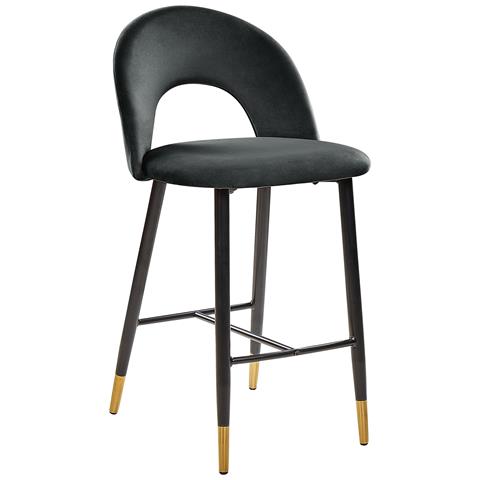 Set Di 2 Sgabelli Da Bar In Velluto Nero Falton - Foto 16