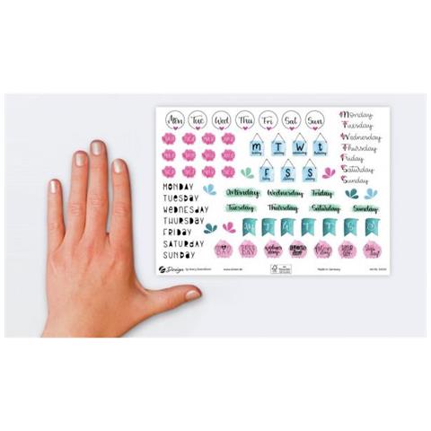 Zweckform Zdesign Trend Sticker Lettering Tag+monat Konturgestanzt, Aus Hochwertigem Fsc-papier, - 1 Stck (54542)  - Foto 2