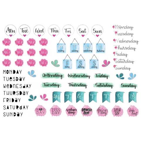 Zweckform Zdesign Trend Sticker Lettering Tag+monat Konturgestanzt, Aus Hochwertigem Fsc-papier, - 1 Stck (54542)  - Foto 3