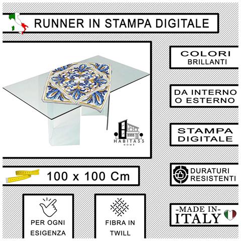 Runner Da Tavola, Centrotavola Moderno Per Mobili Da Interno O Esterno Made In Italy (giglio) - Foto 2