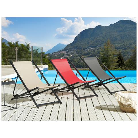 Sedia A Sdraio Alluminio Beige Locri Ii - Foto 1