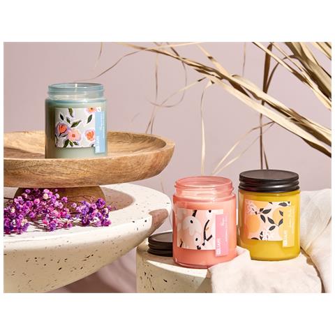 Set Di 3 Candele Profumate Cera Di Soia Rosa /loto /melissa Fruity Bloom - Foto 1