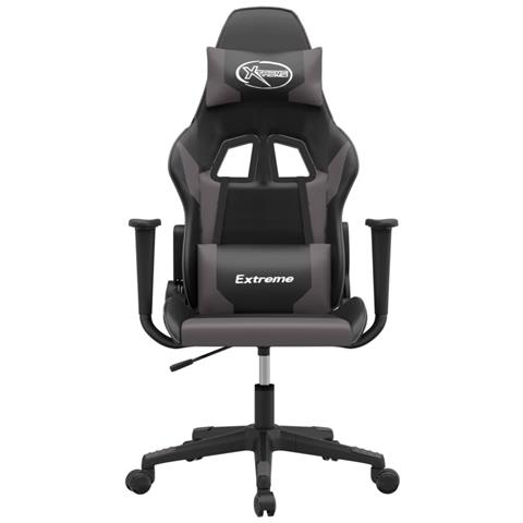 Sedia Da Gaming Nera E Grigia In Similpelle - Foto 3