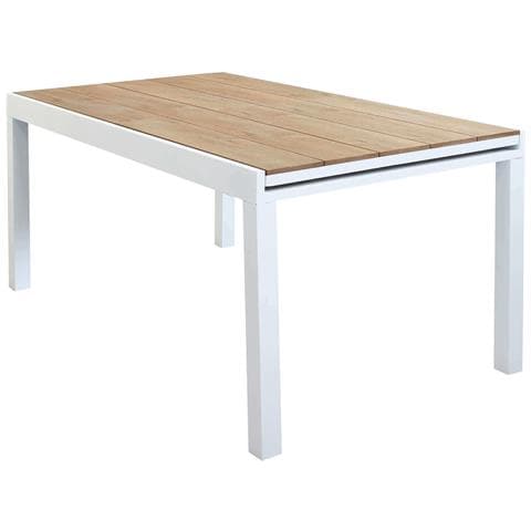 Tavolo Estensibile Da Esterno 160/240 Cm Con Struttura In Alluminio E Piano In Polywood Effetto Legno Antares - Foto 1