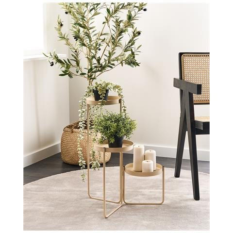 Supporto Per Vasi Fragaria Metallo Beige - Foto 1
