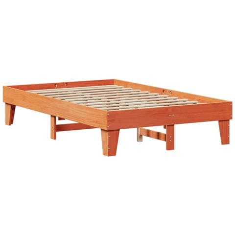 Letto Senza Materasso Marrone Cera 120x200 Cm In Legno Di Pino - Foto 3