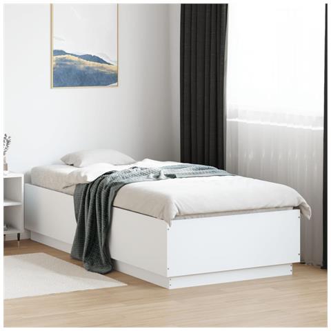 Giroletto Con Luci Led Bianco 90x200 Cm In Legno Multistrato - Foto 1