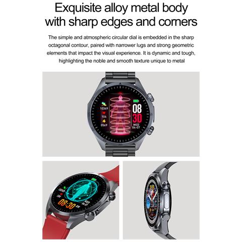Smartwatch Con Monitoraggio Avanzato Della Salute Red - Foto 5