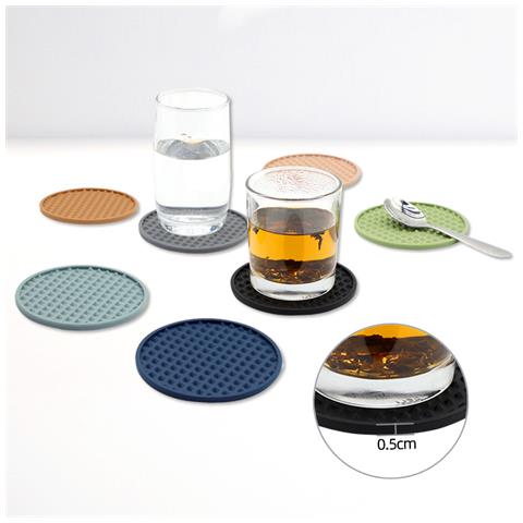 Set Di 6 Sottobicchieri Da Caffè In Silicone Con Supporto Coffee - Foto 2