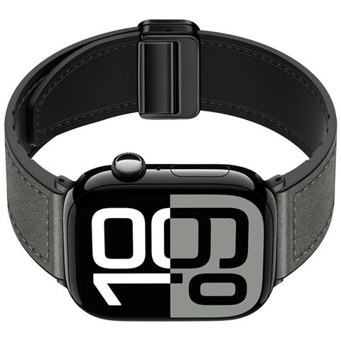 Cinturino Per Apple Watch Magnetico In Vera Pelle Grey L - Foto 1