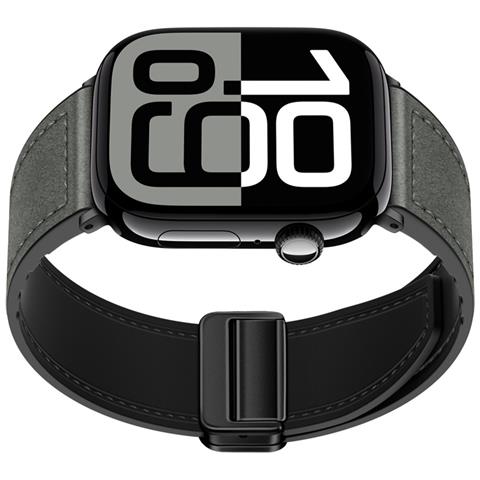 Cinturino Per Apple Watch Magnetico In Vera Pelle Grey L - Foto 4