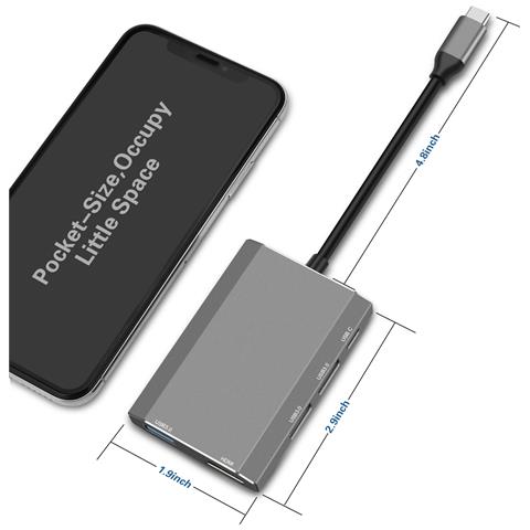 Adattatore Hub 5-in-1 Type-c Con Hdmi, Usb 3.0 E Usb-c Pd - Foto 2
