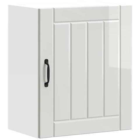 Pensile Da Cucina Lucca Bianco Lucido In Legno Multistrato - Foto 2