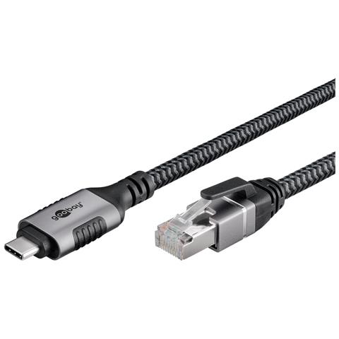 70754 adattatore per inversione del genere dei cavi USB C RJ-45 Nero, Argento - Foto 2