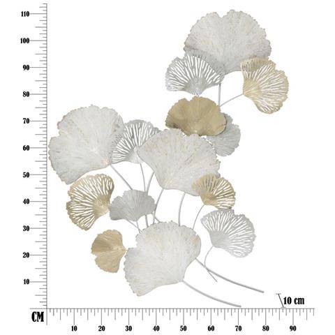Decorazione In Metallo 3d Foglia 14 - Multicolore - Metallo - 85,5x10x113 Cm - Foto 6