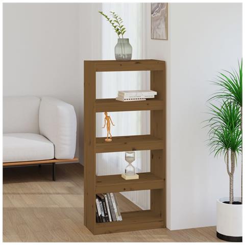 Lusso Casadino - Libreria/divisorio Ambra 60x30x135,5cm Legno Massello Di Pino - Foto 8