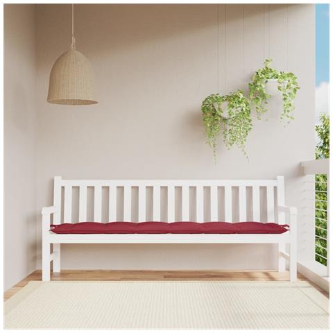 Cuscino Per Panca Rosso Vino 200x50x7 Cm In Tessuto Oxford - Foto 7
