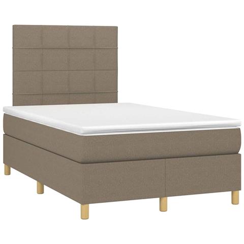 Giroletto a Molle con Materasso Tortora 120x190 cm in Tessuto - Foto 1