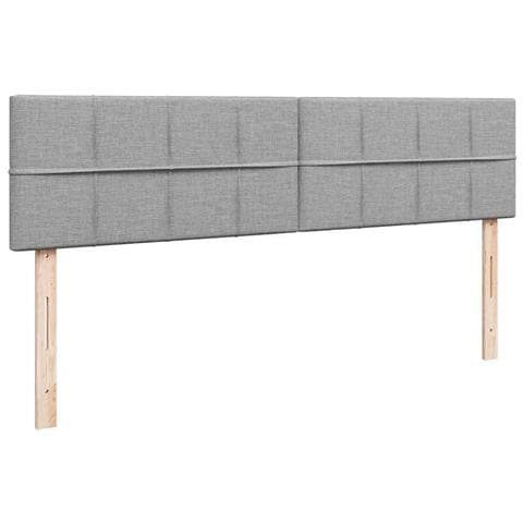 Pouf Letto con Materasso Grigio Chiaro 160x200 cm in Tessuto - Foto 9
