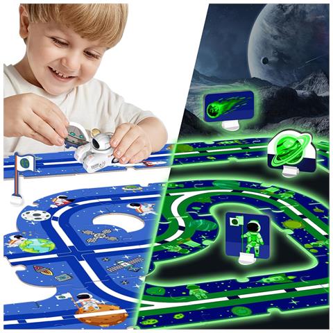 Cubo Euclideo Pista Macchinine Spaziale Che Si Illumina Al Buio - Foto 1