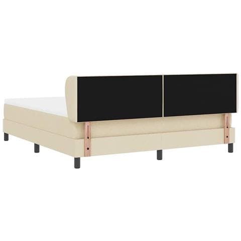 Letto box spring con materasso Crema 180 x 200 cm Tessuto - Foto 9