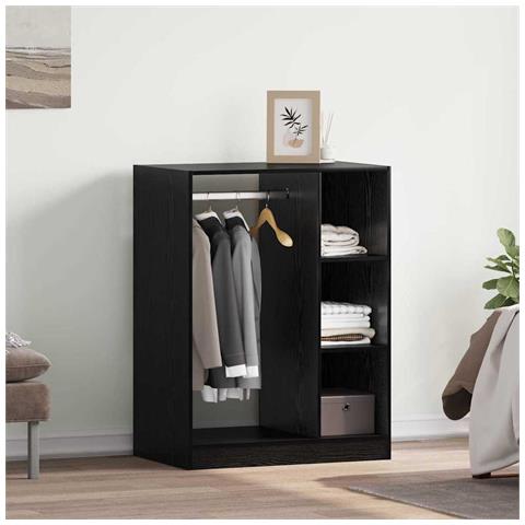 Guardaroba Rovere nero 77 x 48 x 102 cm Legno multistrato - Foto 2