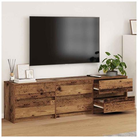 Mobile TV Marrone 180 x 34 x 50 cm Legno multistrato - Foto 2