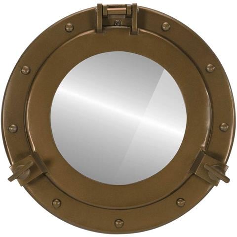 Specchio da Parete Design Oblò Ø30 cm in Alluminio e Vetro - Foto 2