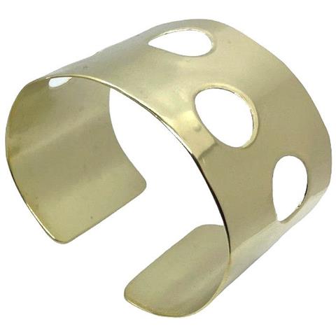 Bracciale ""laguna"", Bracciale Largo In Ottone Dorato - Foto 1