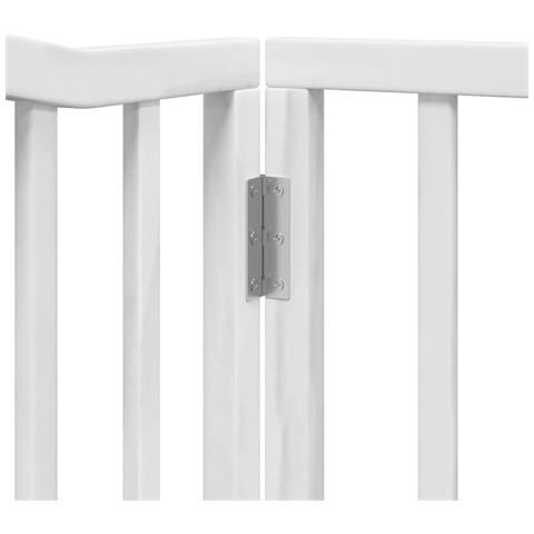 Cancello Cani Porta Pieghevole Bianco 12 Pannelli 640 cm Pioppo - Foto 9