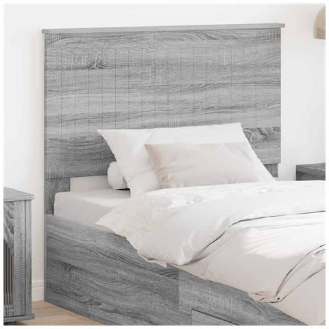 Testiera con testiera Grigio Sonoma 100 cm Legno multistrato - Foto 2